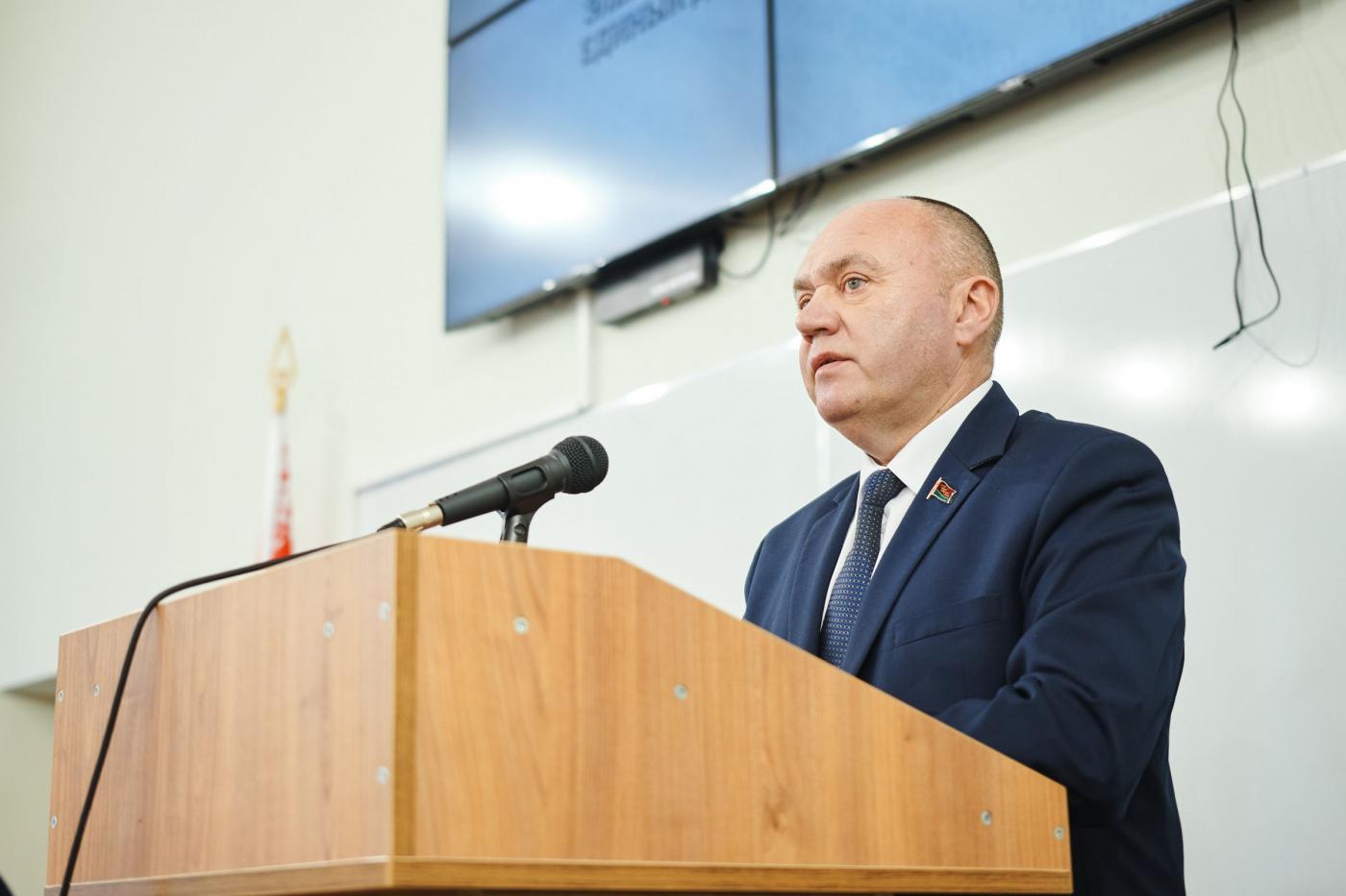 Сергей Хильман выступил в БНТУ на тему электоральной кампании и единого дня голосования